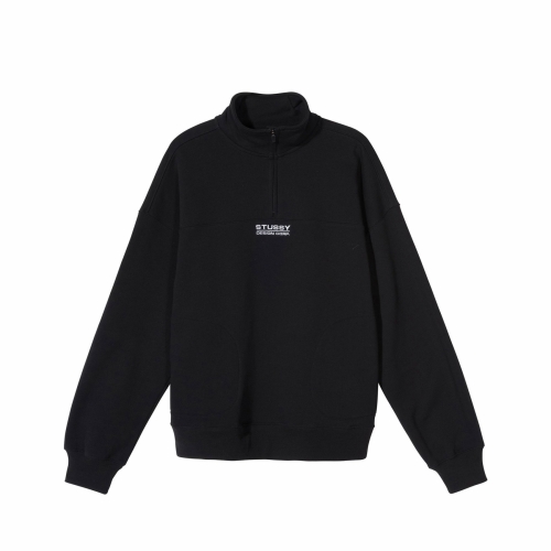 Stussy Mock Neck Half Zip Black 218096 0001 OUTBACK Sylt