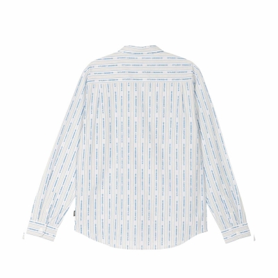 Stussy Jacquard Logo Stripe Shirt - White - 1110101-1201 | OUTBACK Sylt