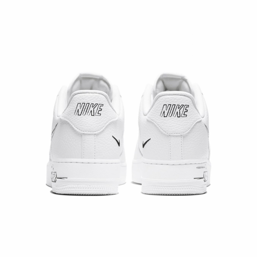 Nike air force one lv8 deals utility sketch blanche et noire