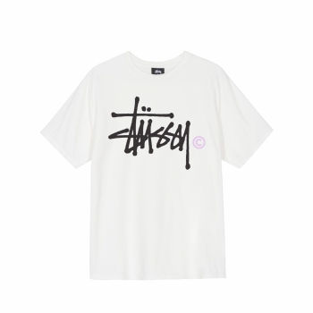 Stussy - Basic Logo Pig. Dyed Tee - Natural