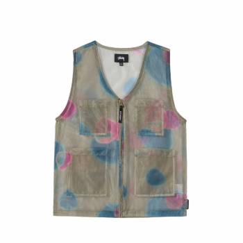 Stussy - WMNS Mesh Layer Vest - Olive Multi