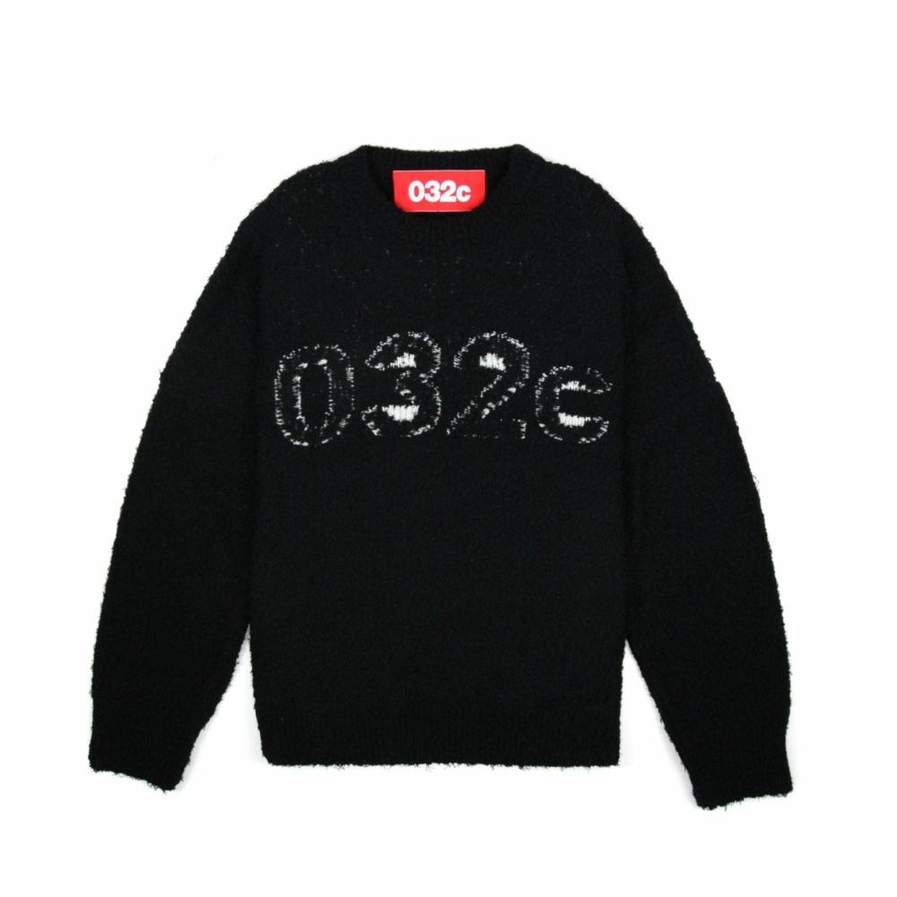 032c Logo Intarsia Knit Sweater Black LSD022TU002 OUTBACK Sylt