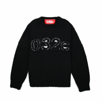 032c - Logo Intarsia Knit Sweater - Black