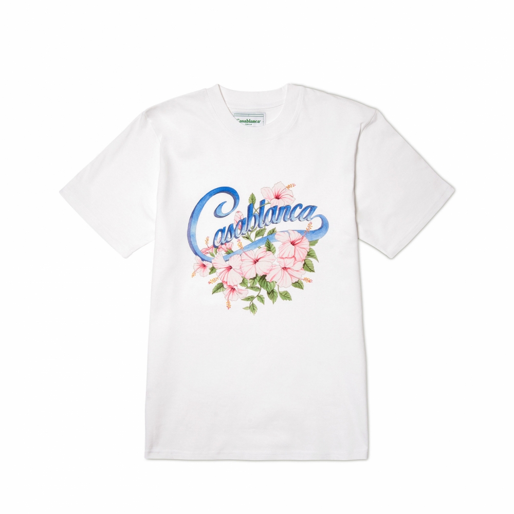 Casablanca Hibiscus T Shirt White MS21 TS 001 OUTBACK Sylt
