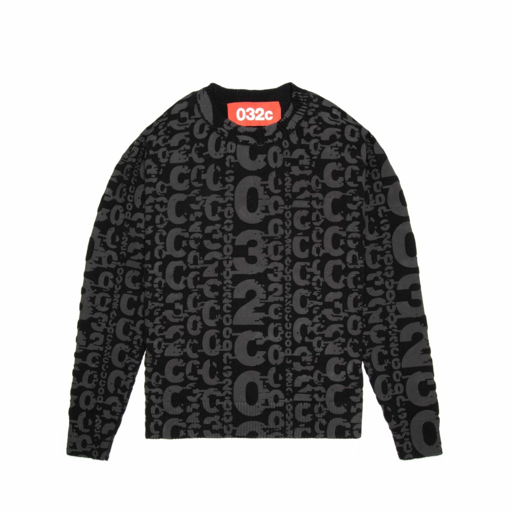 032c knit hotsell pullover black