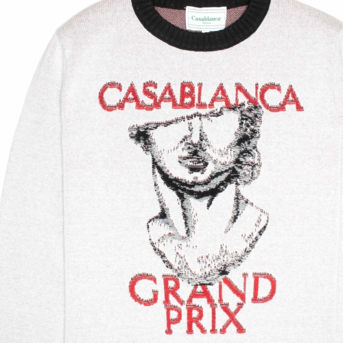 Casablanca Grand Prix Knit Sweater Off White MF21 KW 095 OUTBACK Sylt