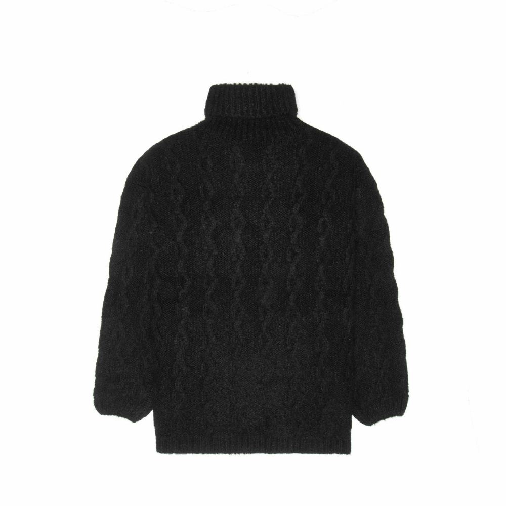 Black cheap fuzzy turtleneck