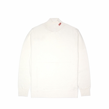 032c - Silk Logo Turtleneck - Natural White