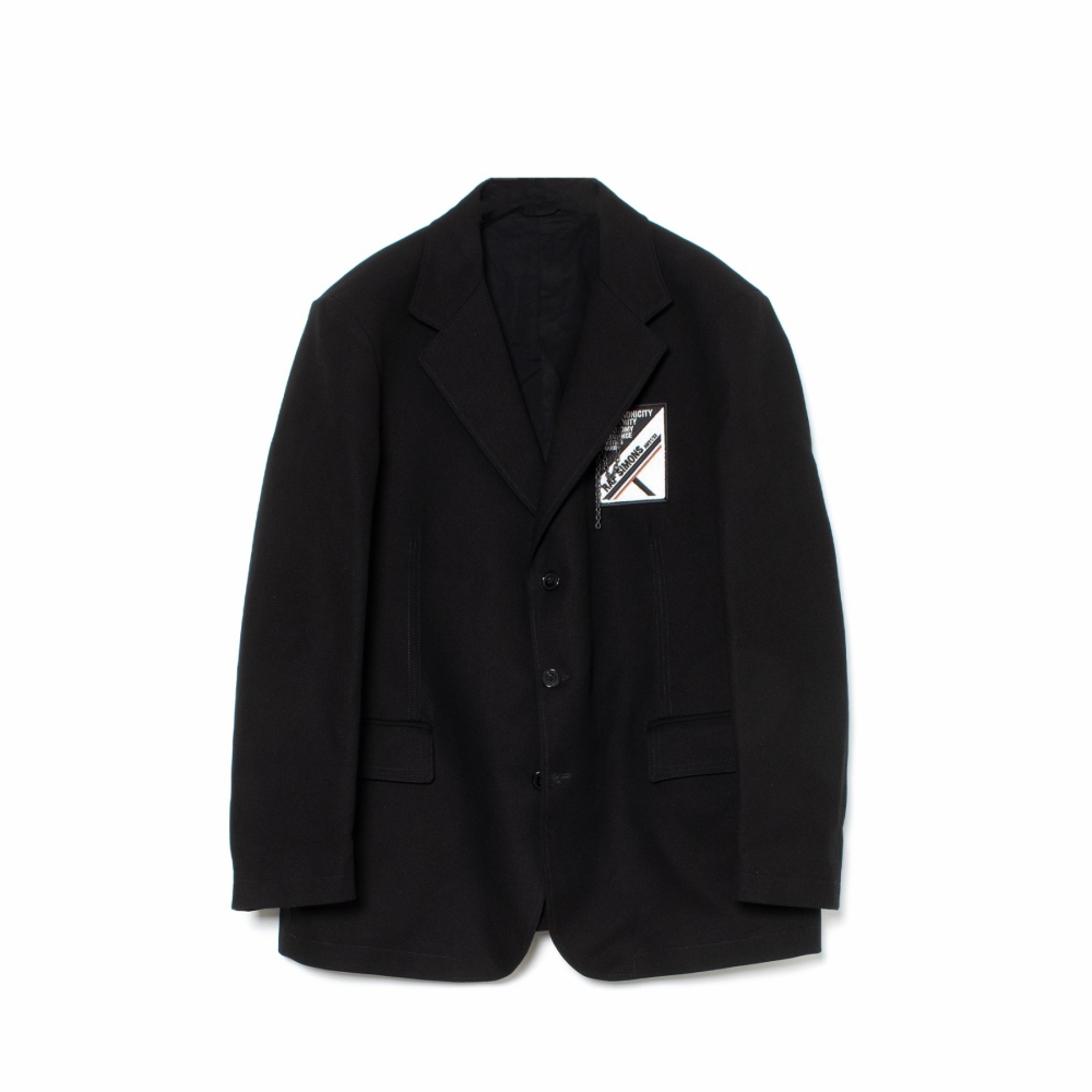 Raf Simons Boxy Oversized Blazer - Black (Big Badge) - 212-M545B 