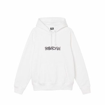 Stussy - Serotonin Embroidered Hoodie - White