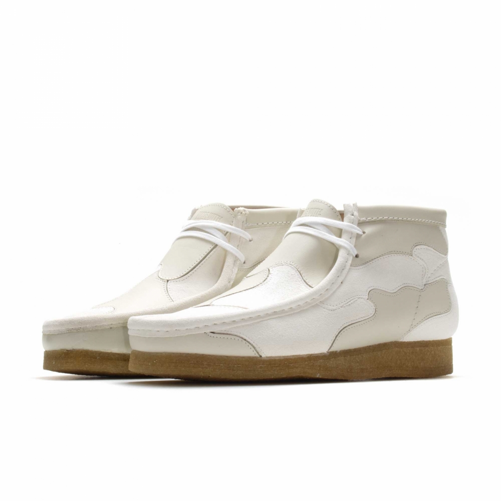 Midler Sentimental Væsen Clarks Originals Wallabee Patch - White Combi - 26163951 | OUTBACK Sylt