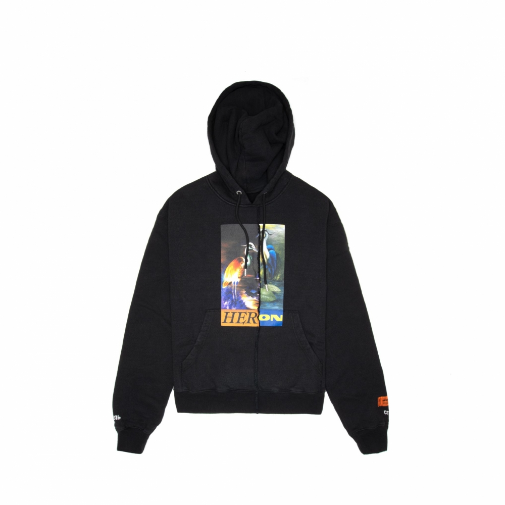 Heron Preston Split Herons Hoodie Black HMBB021F21JER001 OUTBACK Sylt