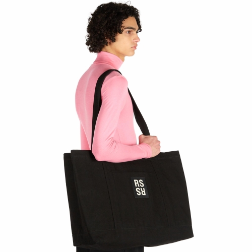 Raf Simons Oversized Denim Tote Bag Black 212 934A 10032 0099