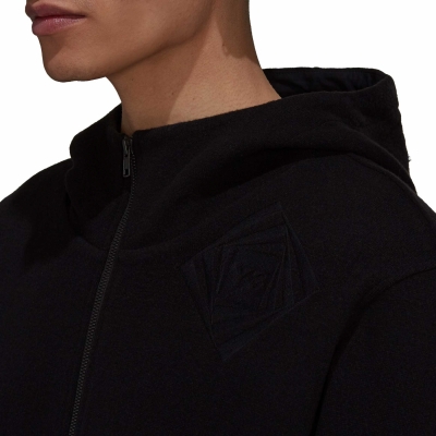 Y 3 Wool Fleece Zip Hoodie Black Optimistic Illusions HB3344