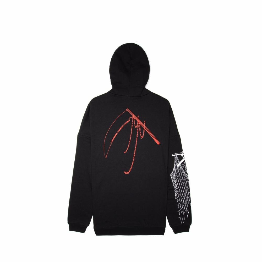 Raf Simons artwork-print cotton hoodie - Black