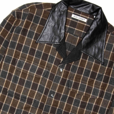 Our Legacy Poco Shirt - Brown Melange Check - M4212PBG | OUTBACK Sylt