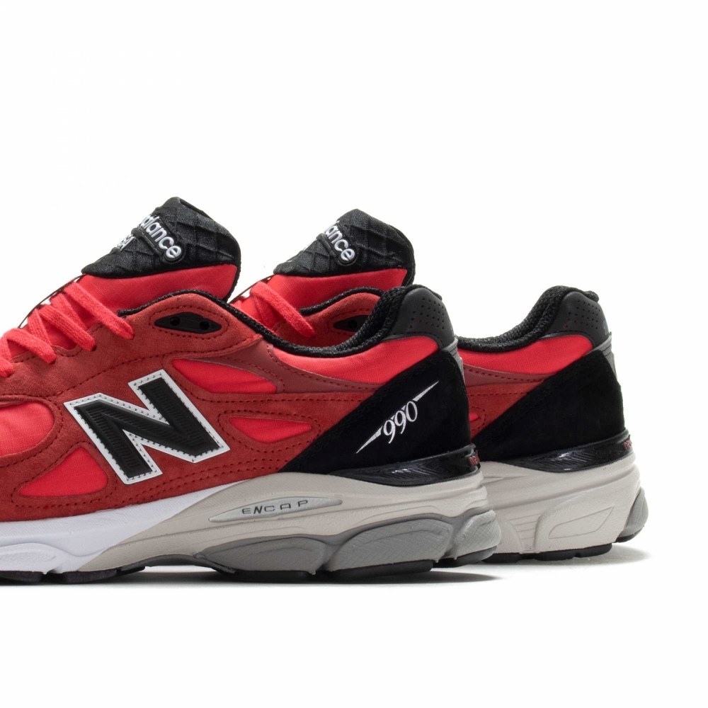 Red suede new balance shoes 2025