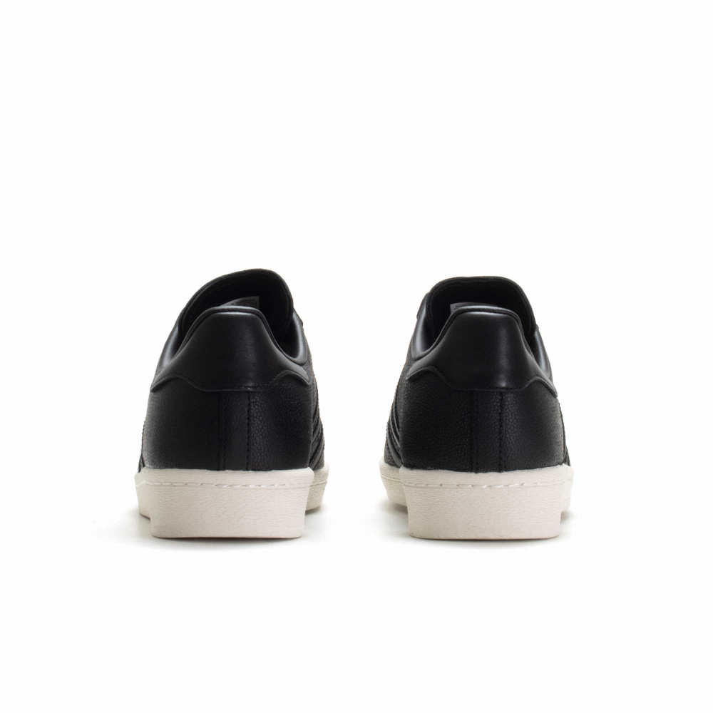 Adidas superstar black leather mens clearance