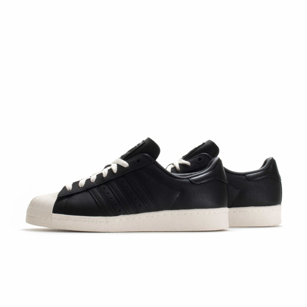 Black leather hot sale superstars
