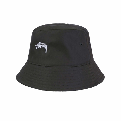 Stussy Satin Nylon Deep Bucket Hat - Black - 1321090-0001 | OUTBACK Sylt