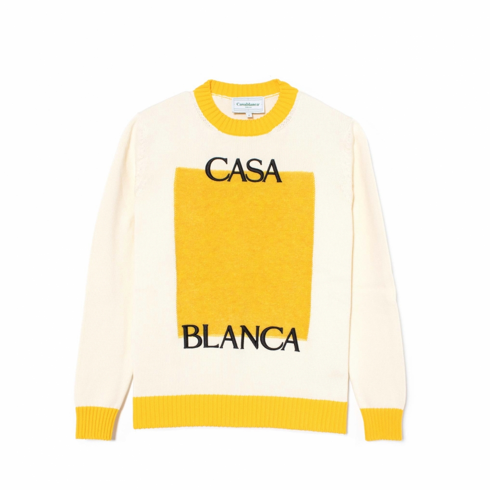 Appartement Neuken Mobiliseren Casablanca Brand Knit Sweater - Off-White - MS22-KW-139 | OUTBACK Sylt