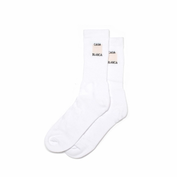 Casablanca - Square Logo Socks - White