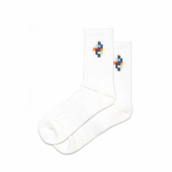 Marcelo Burlon - Colourful Cross Socks - White