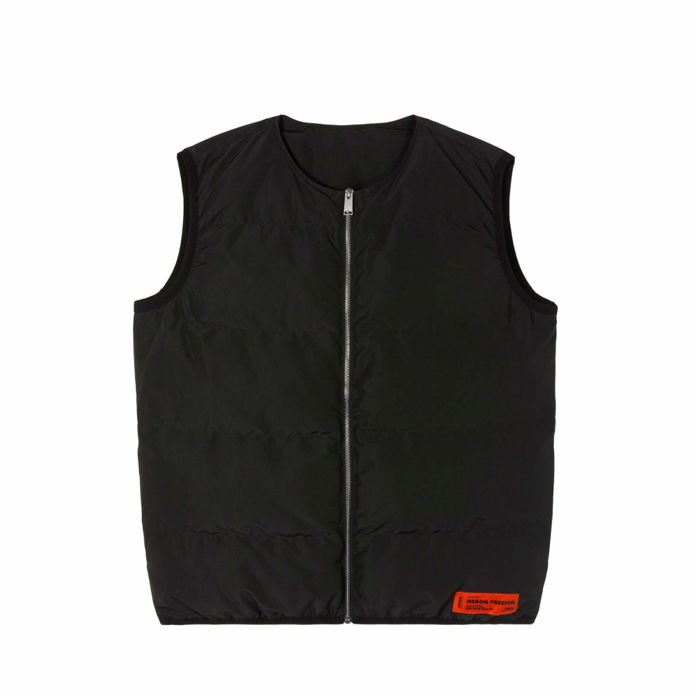 Heron Preston Logo Tape Padded Nylon Vest Black HMEA073S22FAB0011000 OUTBACK Sylt