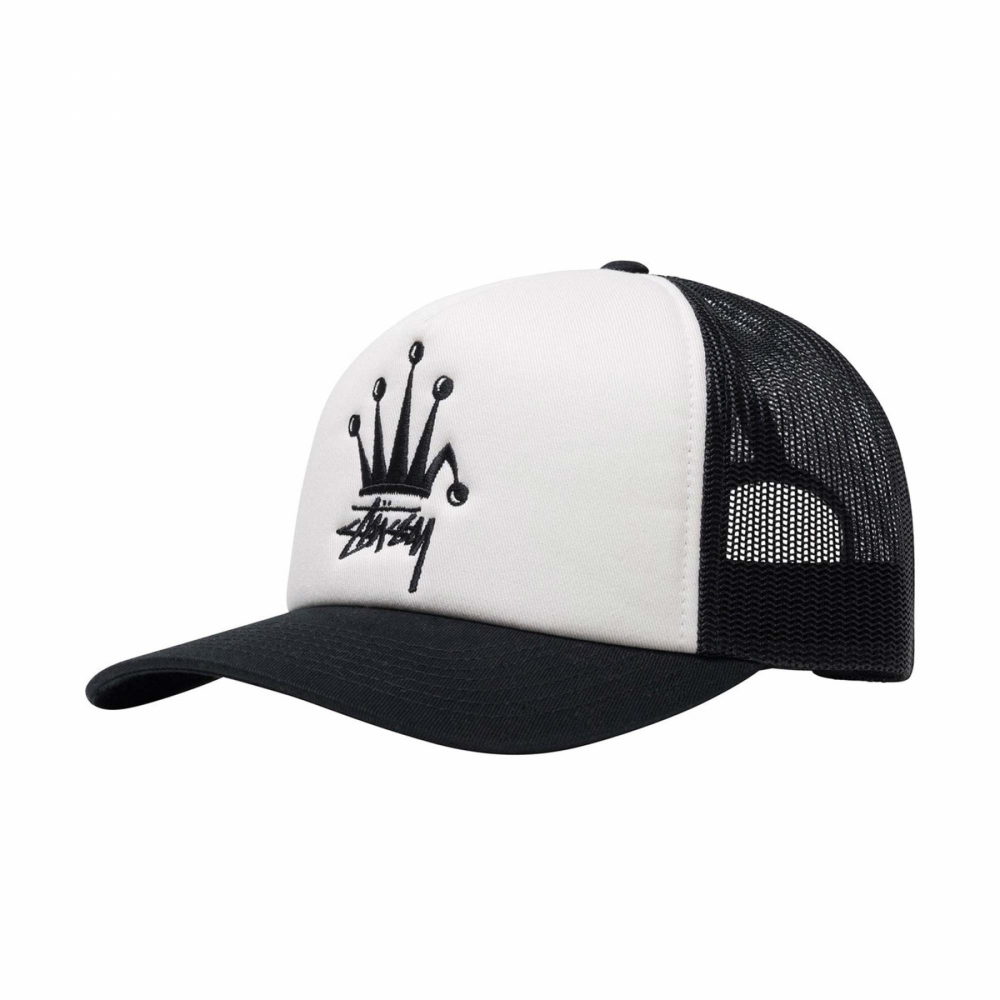 Stussy Crown Stock Trucker Cap Black 1311056 0001 OUTBACK Sylt