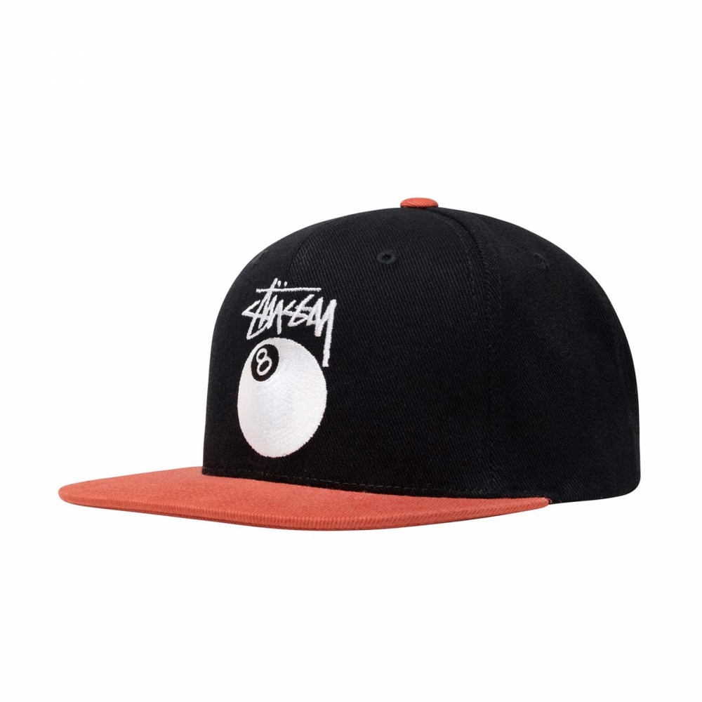 Stussy Twill 8 Ball Cap Black 1311057 0001 OUTBACK Sylt