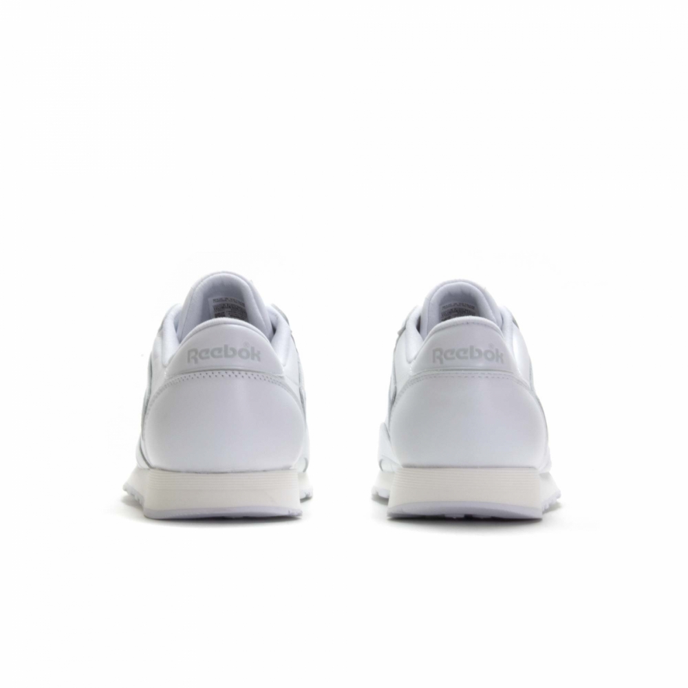 Reebok Women's Classic Leather in Cloud White/Cloud White/Pure Grey 3