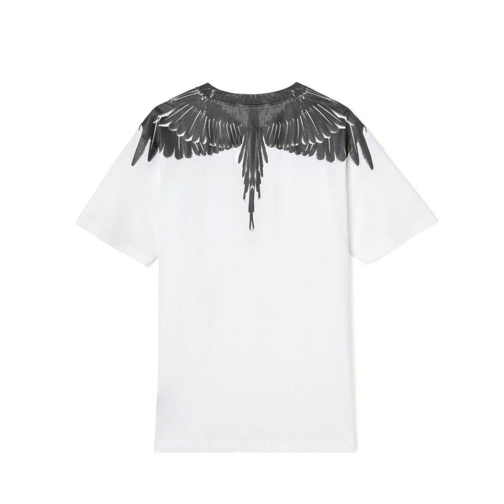 Marcelo Burlon Wings Regular T Shirt White Black CMAA018C99JER0010110 OUTBACK Sylt