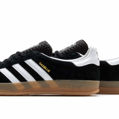 Adidas gazelle indoor black sales