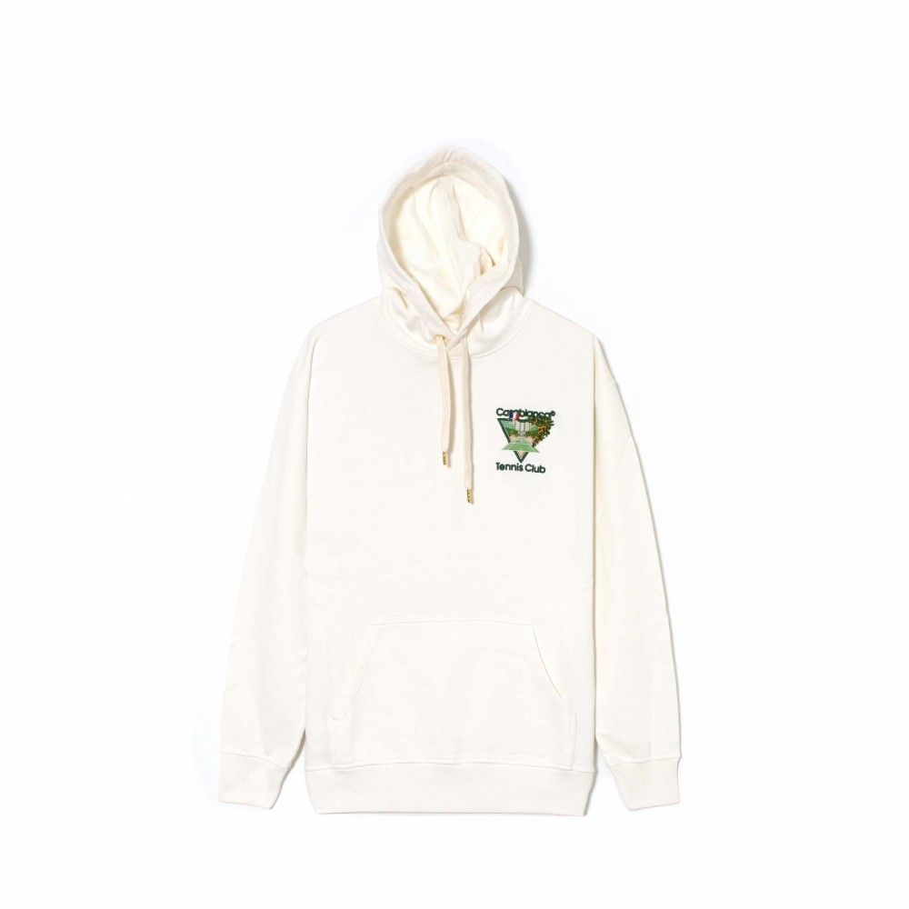 Casablanca Tennis Club Icon Emroidered Hoodie Off White MF22