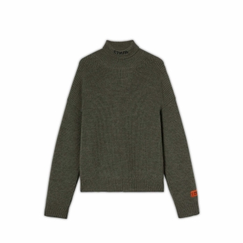 Heron Preston - CTNMB Knit Rollneck - Olive Green