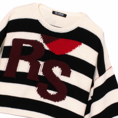 Raf Simons Loose Fit Cropped RS Sweater - Broken White (Jacquard) -  222-860-52002-1199 | OUTBACK Sylt