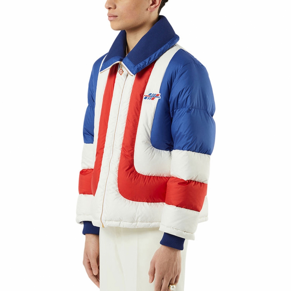 Blue white and clearance red puffer jacket