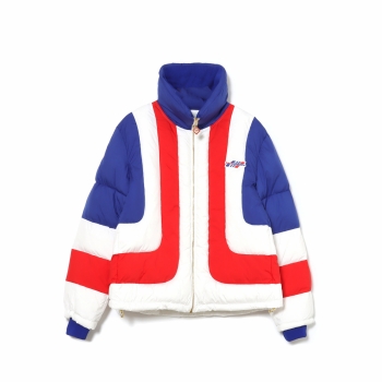 Casablanca - Curve Panel Puffer Jacket - Red / White / Blue