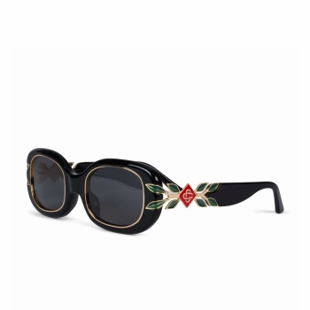 Casablanca - Oval Laurel Sunglases - Black