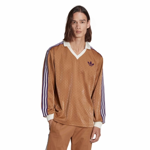 adidas adicolor Heritage Now Vintage LS Tee Brown Desert