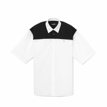 Raf Simons - Americano Bicolor Shirt - White (Embroidered R)