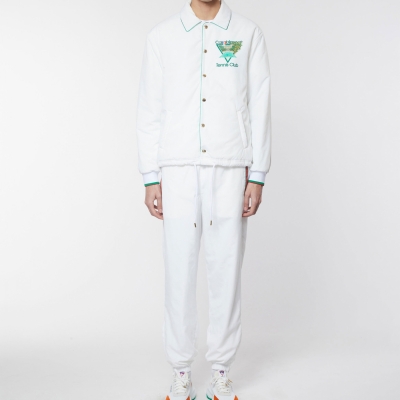 Casablanca Tennis Club Icon Coach Jacket - White - MF22-JK-142-01 | OUTBACK  Sylt