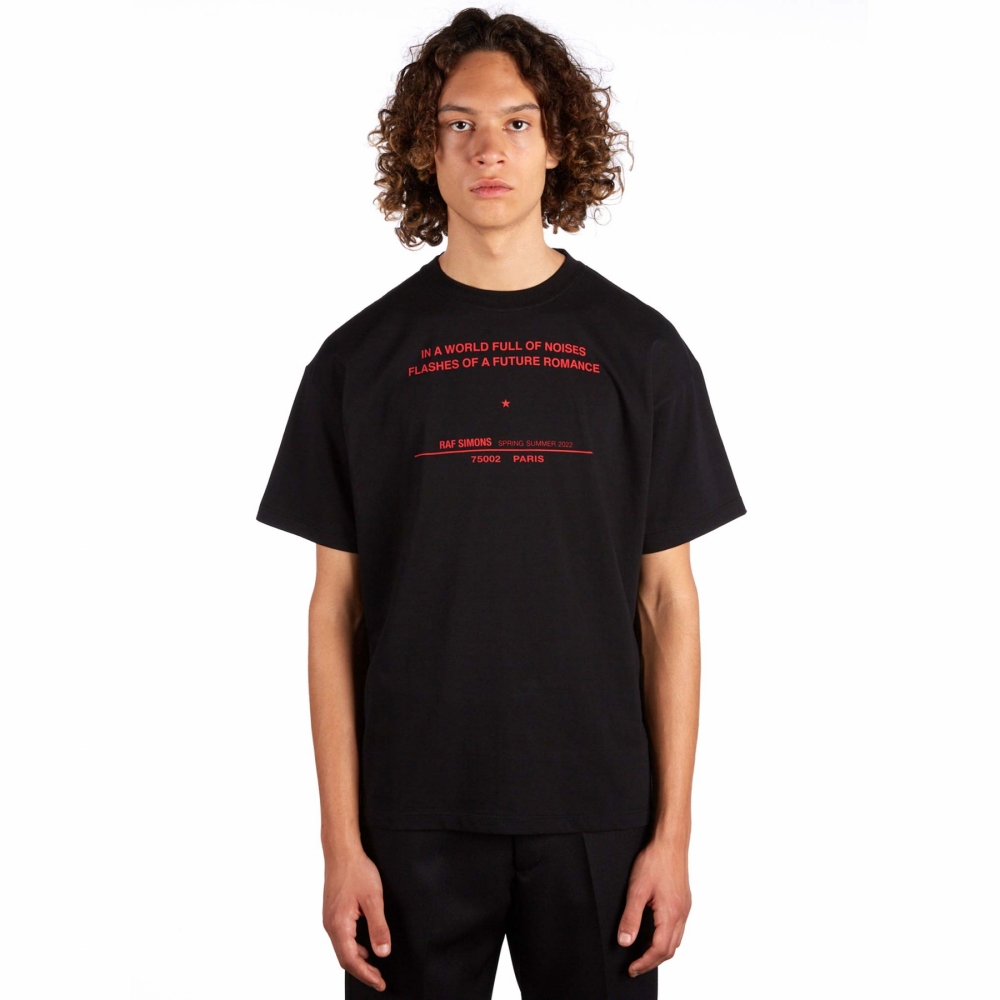 Raf Simons Tour T Shirt Black Paris 221 M125 19001 0099 OUTBACK Sylt