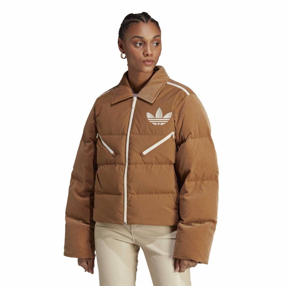 Adidas jacket brown sales