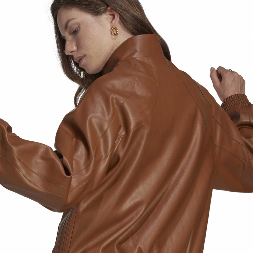 Adidas leather jacket store womens
