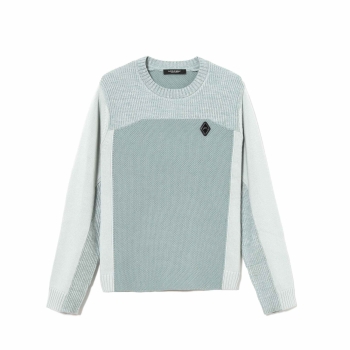 A-Cold-Wall* - Contrast Tech Knit Crewneck - Iceberg Blue