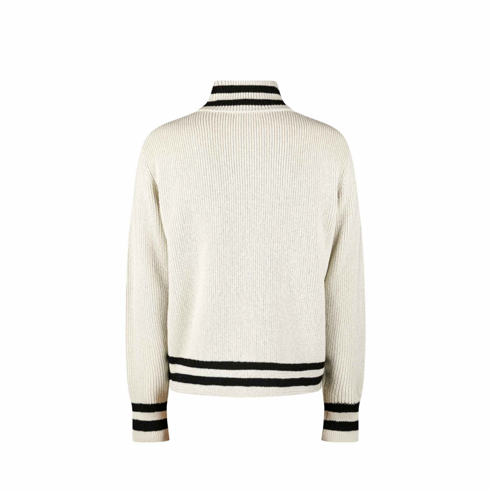 Dries Van Noten Mars Zip Knit Jacket - Ecru - 231-021216-6703-5 | OUTBACK  Sylt