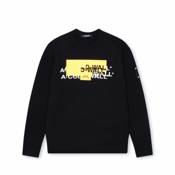 A-Cold-Wall* - Logo Overlay Knit - Black