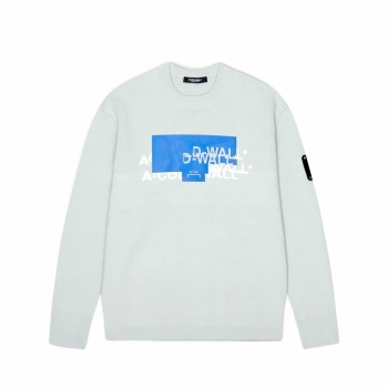 A-Cold-Wall* - Logo Overlay Knit - Light Grey