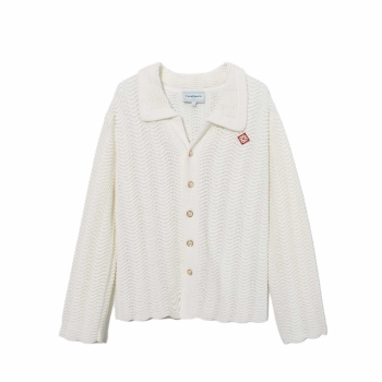 Casablanca - Wavy Crochet Cardigan - Off White